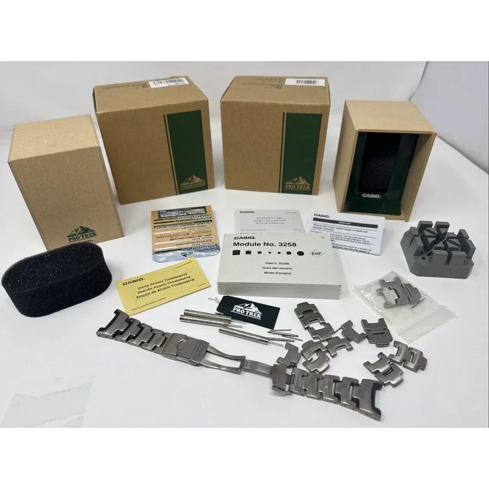 BOX & PAPERWORK ONLY - CASIO PRO TREK Solar Sensor Watch Parts Links - NO WATCH